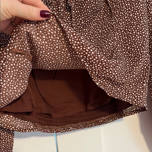 Abercrombie & Fitch Women's Brown Spotted Top - Picture 4 of 7